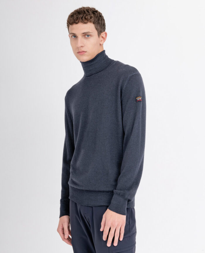 PAUL & SHARK rolka Merino vuna - TEGET-NAVY