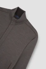 Muški džemper sa rajsferšlusom od Merino Extrafine vune Paul & Shark | Alcantara® detalji, džepovi sa dugmadima