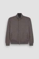 Muški džemper sa rajsferšlusom od Merino Extrafine vune Paul & Shark | Alcantara® detalji, džepovi sa dugmadima