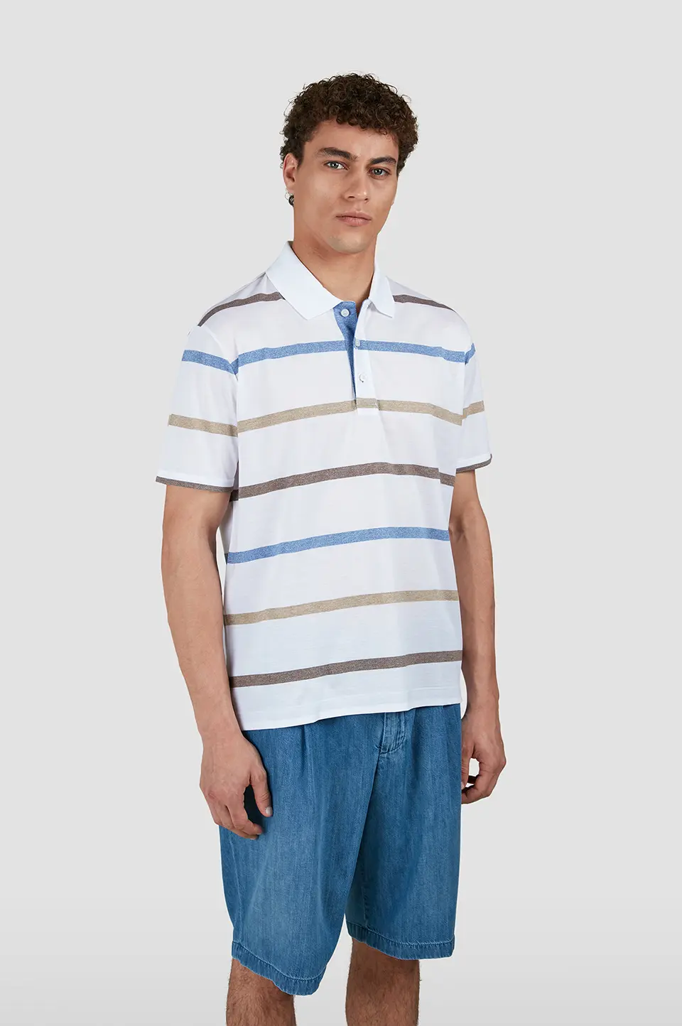 Bela muška polo majica na raznobojne pruge Paul & Shark | Pike pamuk, letnji mediteranski stil, udobnost | Veličine XS do 6XL | yachtingfashion.rs Bela muška polo majica na raznobojne pruge Paul & Shark | Pike pamuk, letnji mediteranski stil, udobnost | Veličine XS do 6XL | yachtingfashion.rs