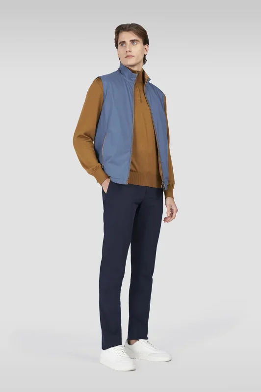 Muški Paul & Shark Extrasoft half zip džemper | Devičanska vuna i lyocell, braon boja | Izuzetna mekoća, nautička elegancija