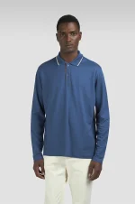 Muška X-Soft polo majica dugih rukava Paul & Shark | Pique pamuk i lyocell, kontrastna kragna, ekstremna mekoća