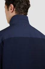 Muški hibridni duks Paul & Shark | Aktivni flis i 4x4 stretch tehnički materijal | Teget boja, dvosmerni rajsferšlus | Veličine XS do 6XL | yachtingfashion.rs