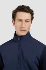 Muški hibridni duks Paul & Shark | Aktivni flis i 4x4 stretch tehnički materijal | Teget boja, dvosmerni rajsferšlus | Veličine XS do 6XL | yachtingfashion.rs