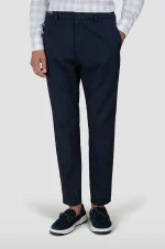 Muške ultralight chino pantalone Paul & Shark | 100% poplin pamuk, teget boja | Izuzetno lagane, prozračne i udobne za leto
