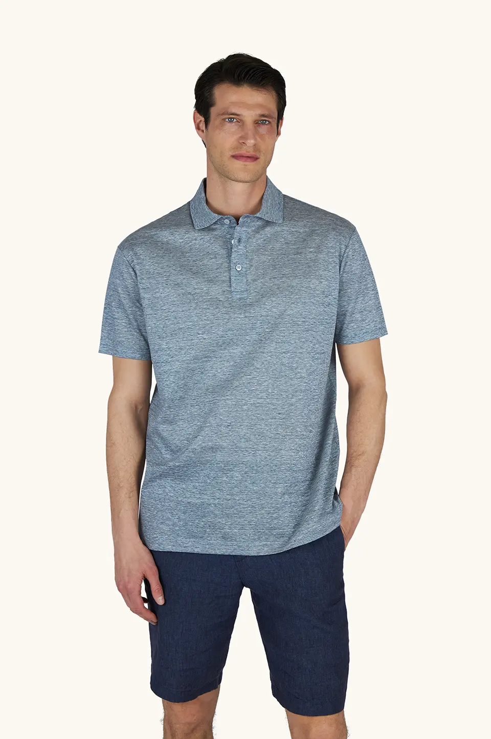 24411227-193-af Muška polo majica od lana i pamuka Paul & Shark 24411227 193 - Slika 1