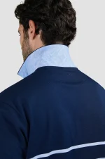 Muška polo majica od pike pamuka sa prugama Paul & Shark 25411223 219 - Slika 5