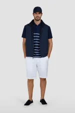 Muška polo majica od pike pamuka sa prugama Paul & Shark 25411223 219 - Slika 2