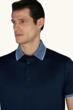 Pamučna polo majica sa dvobojnom kragnom 26411211 013 - Slika 3