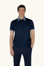 Pamučna polo majica sa dvobojnom kragnom 26411211 013