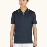 Polo majica sa otvorenom kragnom od pamuka i svile 26411237 050