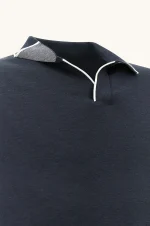 Polo majica sa otvorenom kragnom od pamuka i svile 26411237 050 - Slika 6