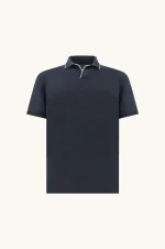 Polo majica sa otvorenom kragnom od pamuka i svile 26411237 050 - Slika 5