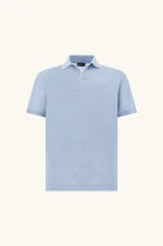 Polo majica sa otvorenom kragnom od pamuka i svile 26411237 752 - Slika 6
