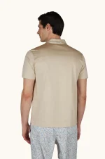 Polo majica od pamučnog žerseja sa detaljima od lana 26411249 348 - Slika 5