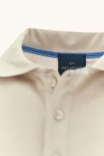 Polo majica od pamučnog žerseja sa detaljima od lana 26411249 348 - Slika 8