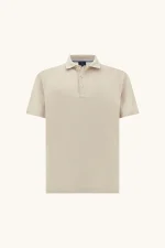 Polo majica od pamučnog žerseja sa detaljima od lana 26411249 348 - Slika 6