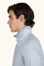 X-Soft polo majica od pamučnog žerseja sa detaljima od lana 26411253 394 - Slika 4