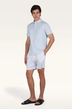 X-Soft polo majica od pamučnog žerseja sa detaljima od lana 26411253 394 - Slika 2