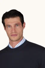 Džemper od vune i svile sa dvostrukom dvobojnom kragnom 26411551 050 - Slika 3
