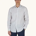 Muška bež-bela košulja na pruge Paul & Shark 26413162CF VB8