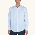 Muška plavo-bela košulja na pruge Paul & Shark 26413162CF VH9
