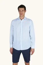 Muška plavo-bela košulja na pruge Paul & Shark 26413162CF VH9
