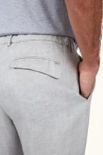 Lanene chino pantalone sa učkurom i faltom 26414057 064 - Slika 4