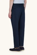Chino pantalone od lana i pamuka sa faltama 26414083 013 - Slika 4