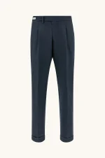 Chino pantalone od lana i pamuka sa faltama 26414083 013 - Slika 5