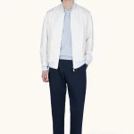Chino pantalone od lana i pamuka sa faltama 26414083 013