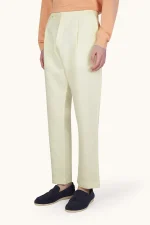 Chino pantalone od lana i pamuka sa faltama 26414083 782 - Slika 2
