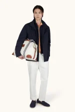 Chino pantalone od lana i pamuka sa faltama 26414083 782