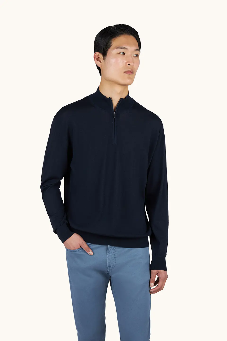 99311035-050-af-v Džemper od 140's super fine Merino vune sa rajsferšlusom 99311035 050 - Slika 1