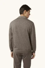 Polo majica Paul & Shark sa otvorenom kragnom od vune i lana 16311127 455 - Slika 4