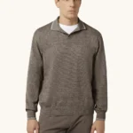 Polo majica Paul & Shark sa otvorenom kragnom od vune i lana 16311127 455