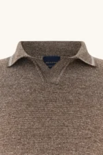 Polo majica Paul & Shark sa otvorenom kragnom od vune i lana 16311127 455 - Slika 7
