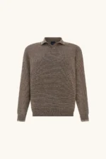 Polo majica Paul & Shark sa otvorenom kragnom od vune i lana 16311127 455 - Slika 6